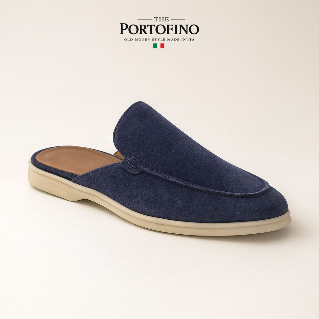 Navy Suede Mule