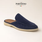 Navy Suede Mule