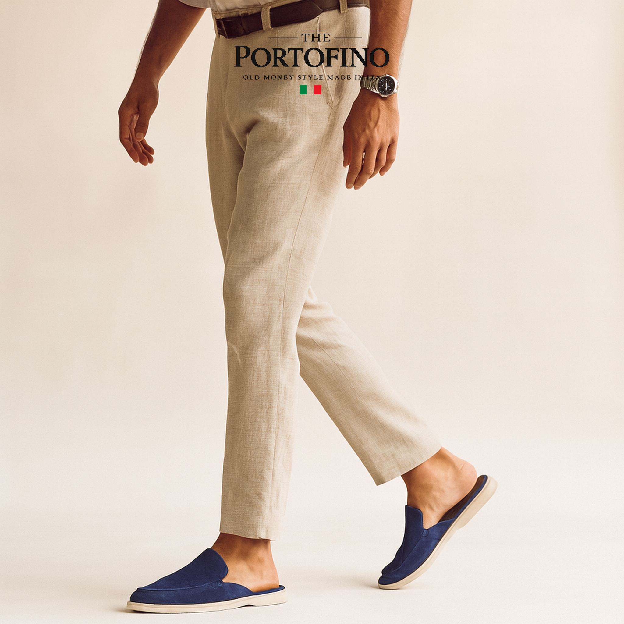 Navy Suede Mule, worn