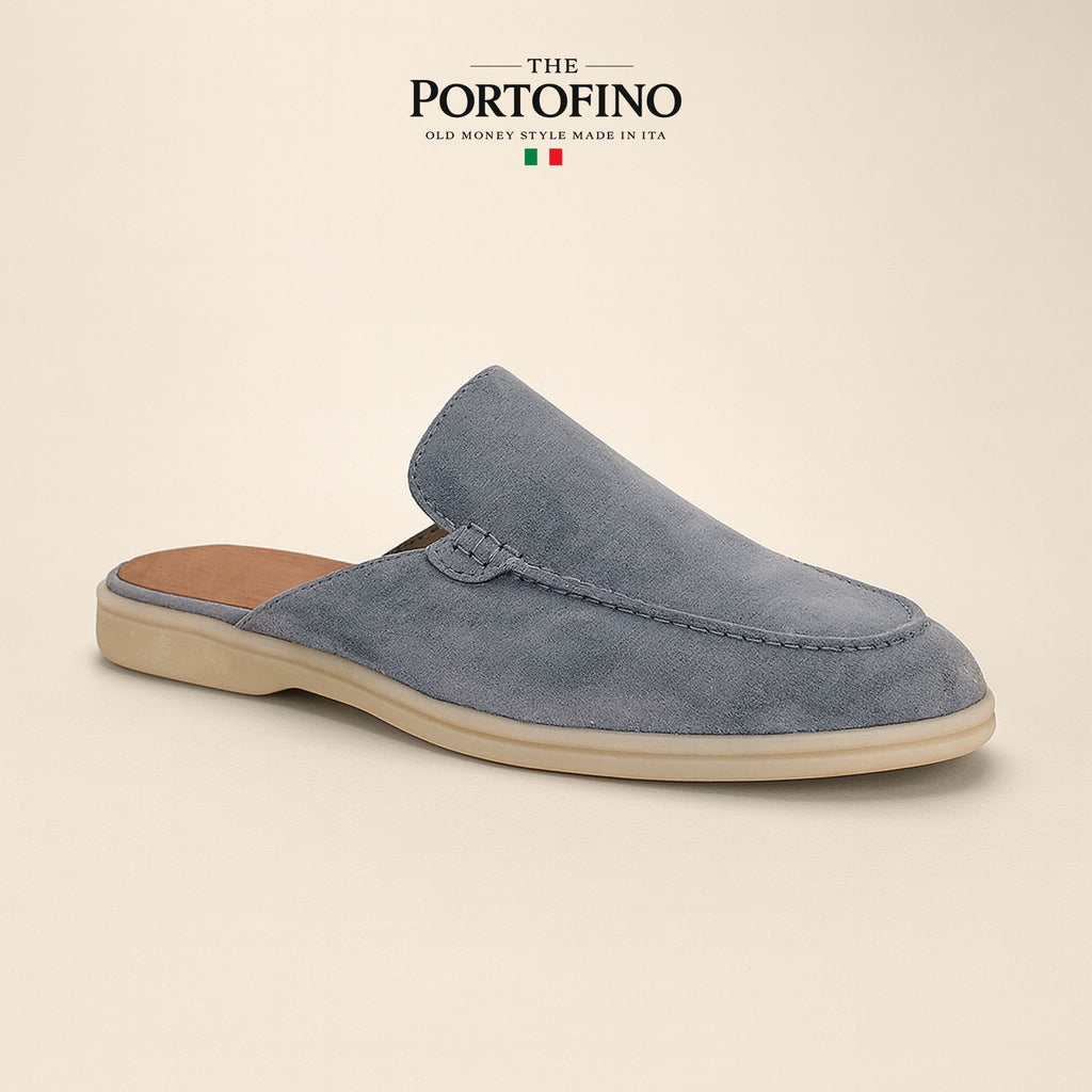 Powder Blue Suede Mule