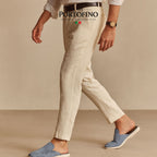 Powder Blue Suede Mule, worn