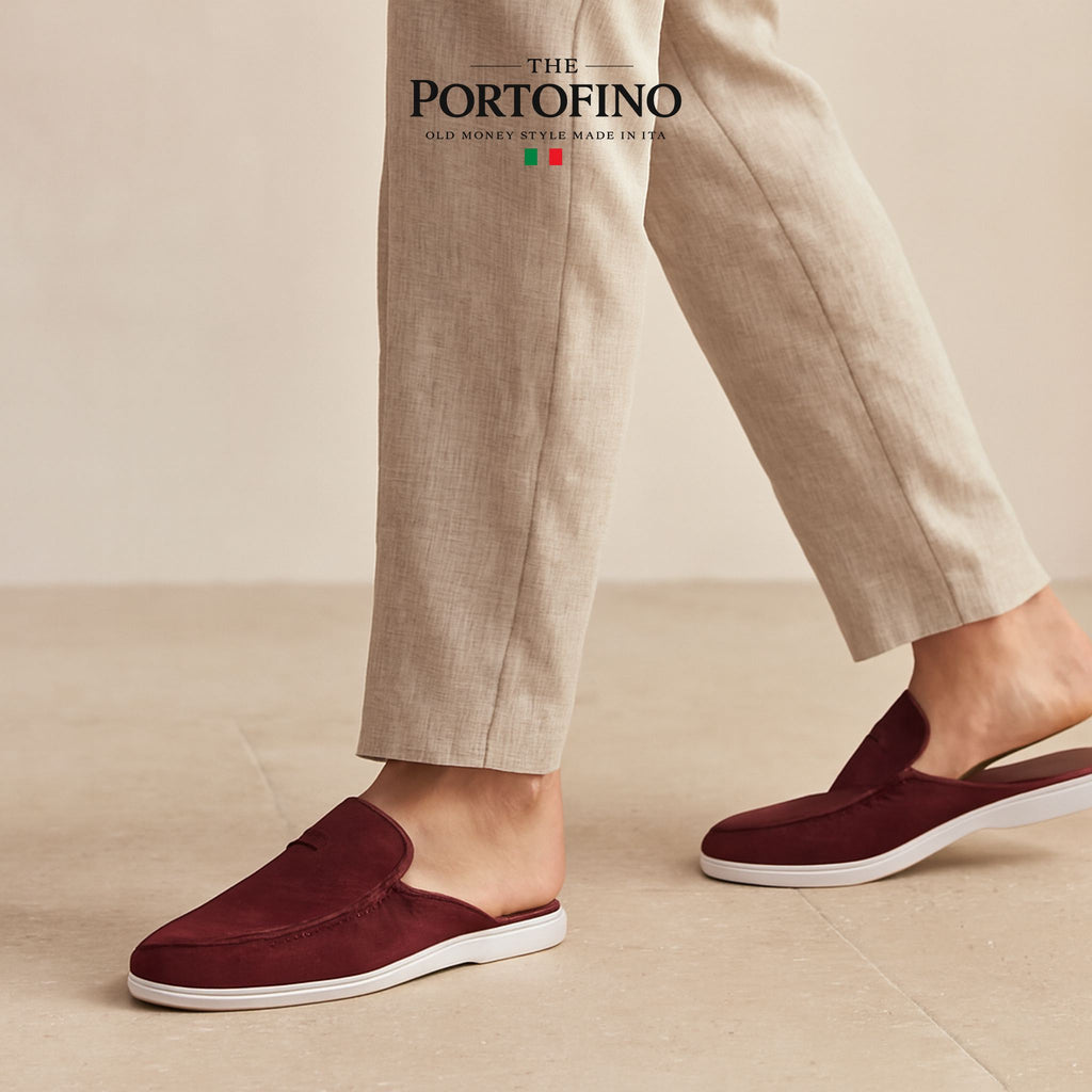 Bordeaux Suede Mule, worn