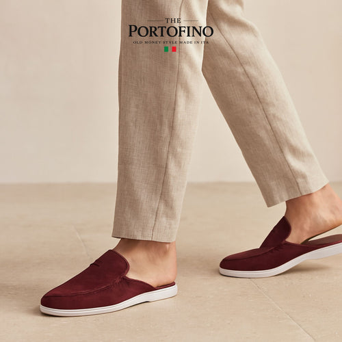 Bordeaux Suede Mule, worn