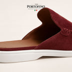 Bordeaux Suede Mule, detail