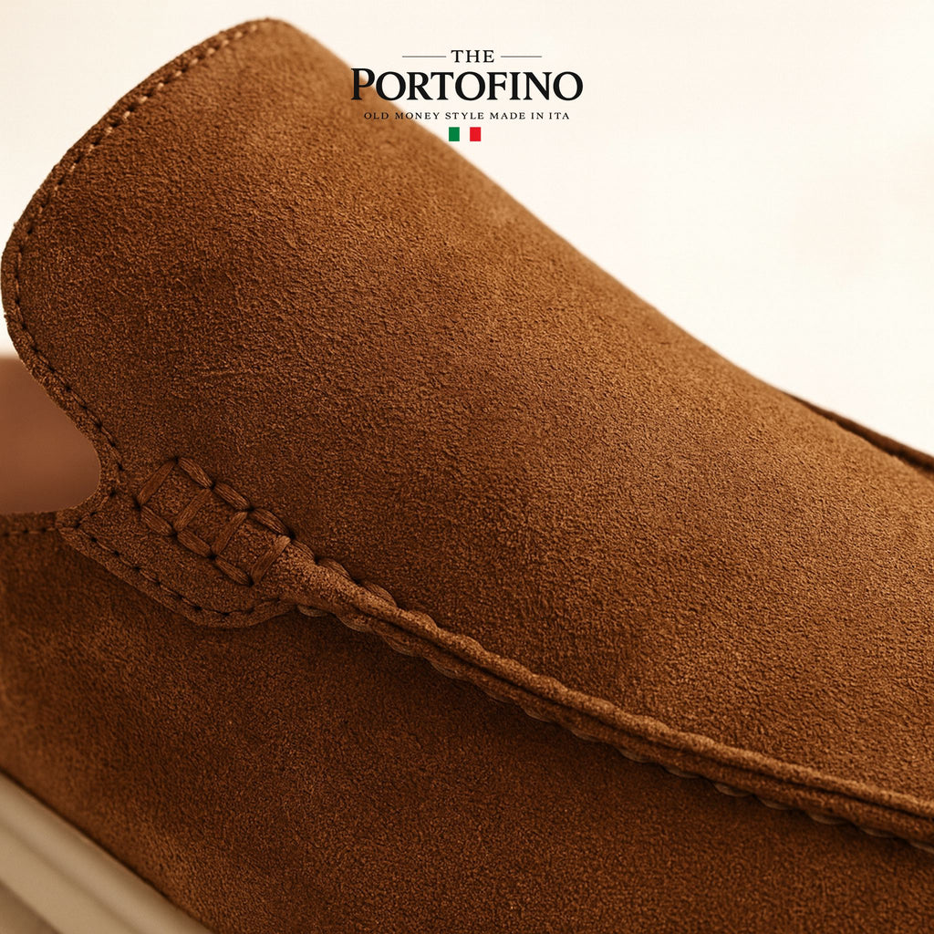 Cognac Suede Mule, suede close-up