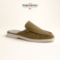 Olive Suede Mule