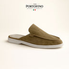 Olive Suede Mule