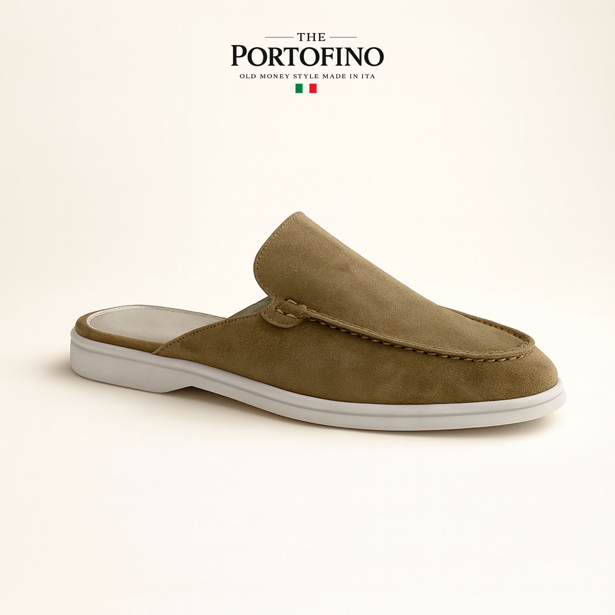 Olive Suede Mule