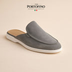 Stone Grey Suede Mule