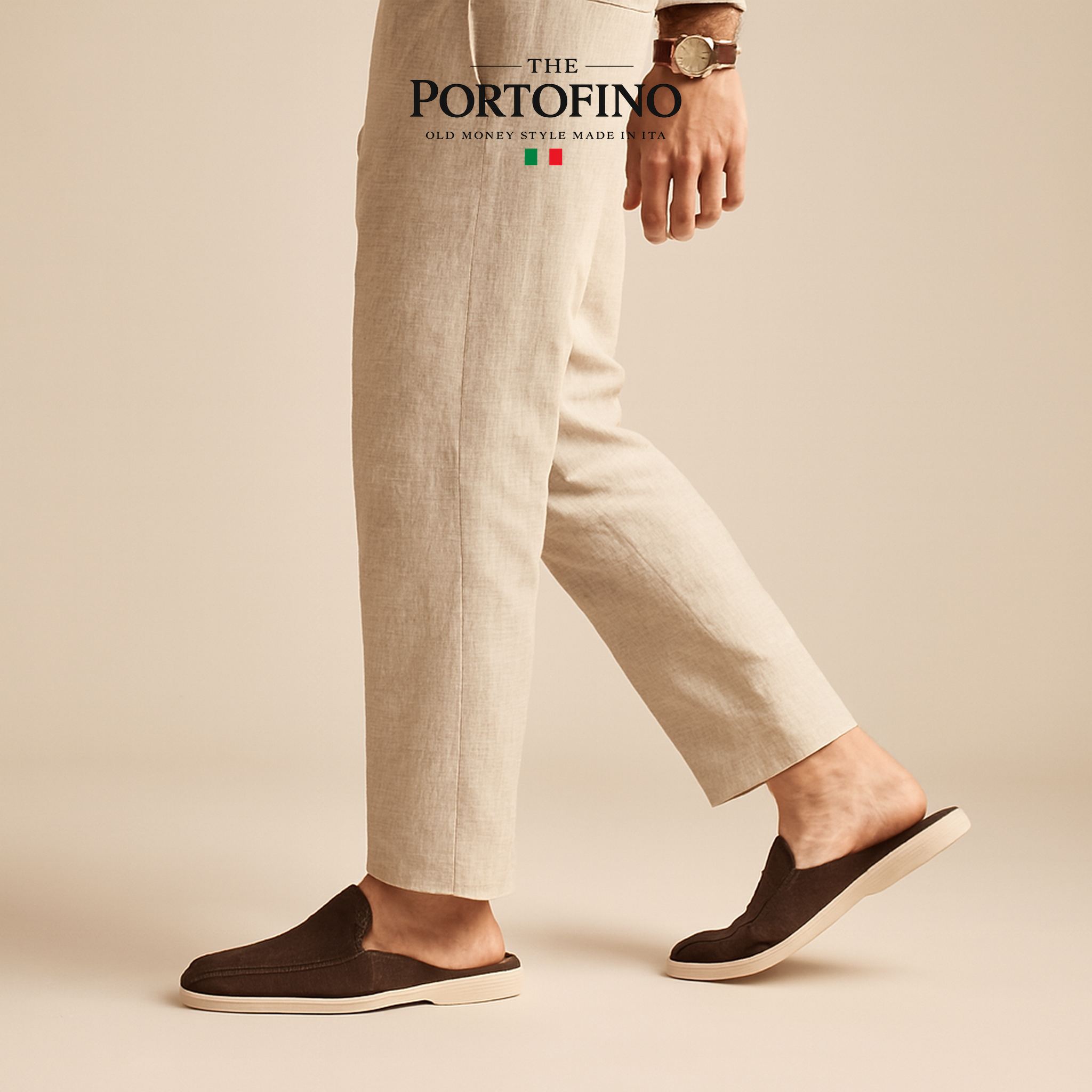 Espresso Suede Mule, worn
