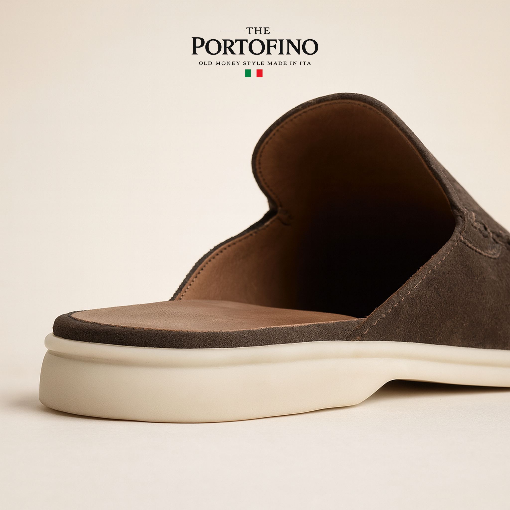 Espresso Suede Mule, detail