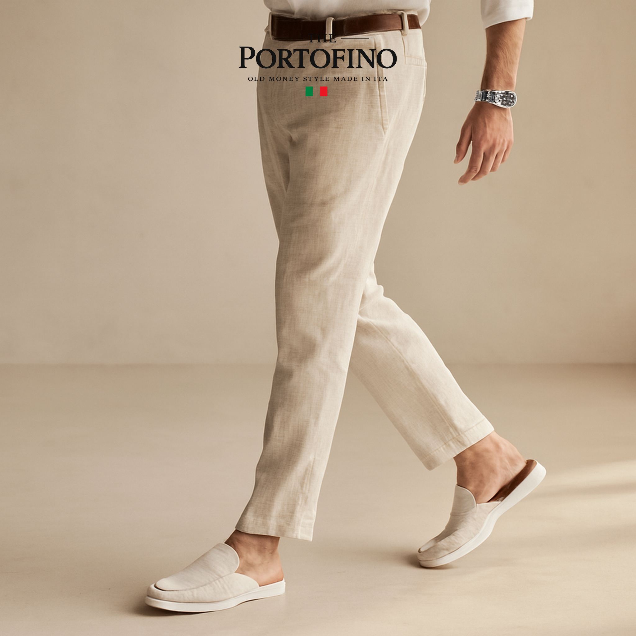 Ivory Suede Mule, worn