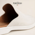 Ivory Suede Mule, detail