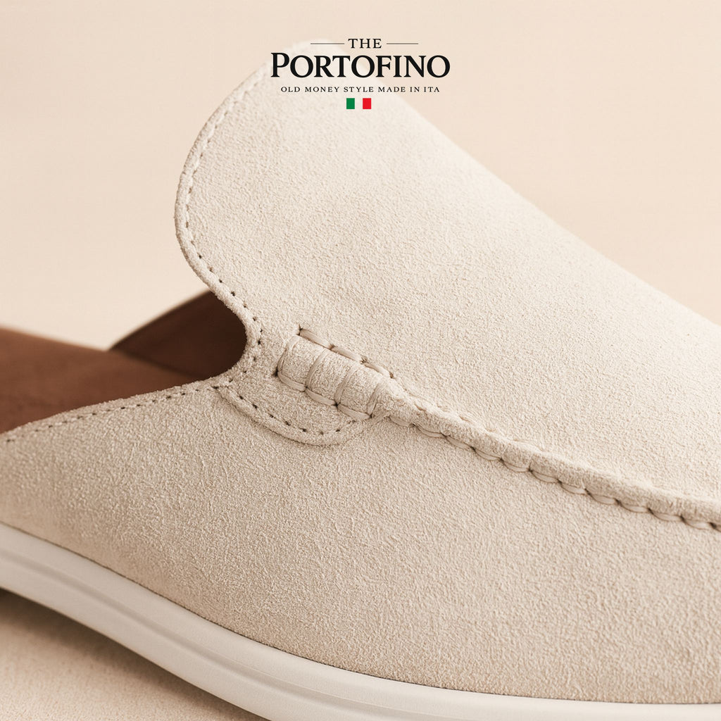 Ivory Suede Mule, suede close-up