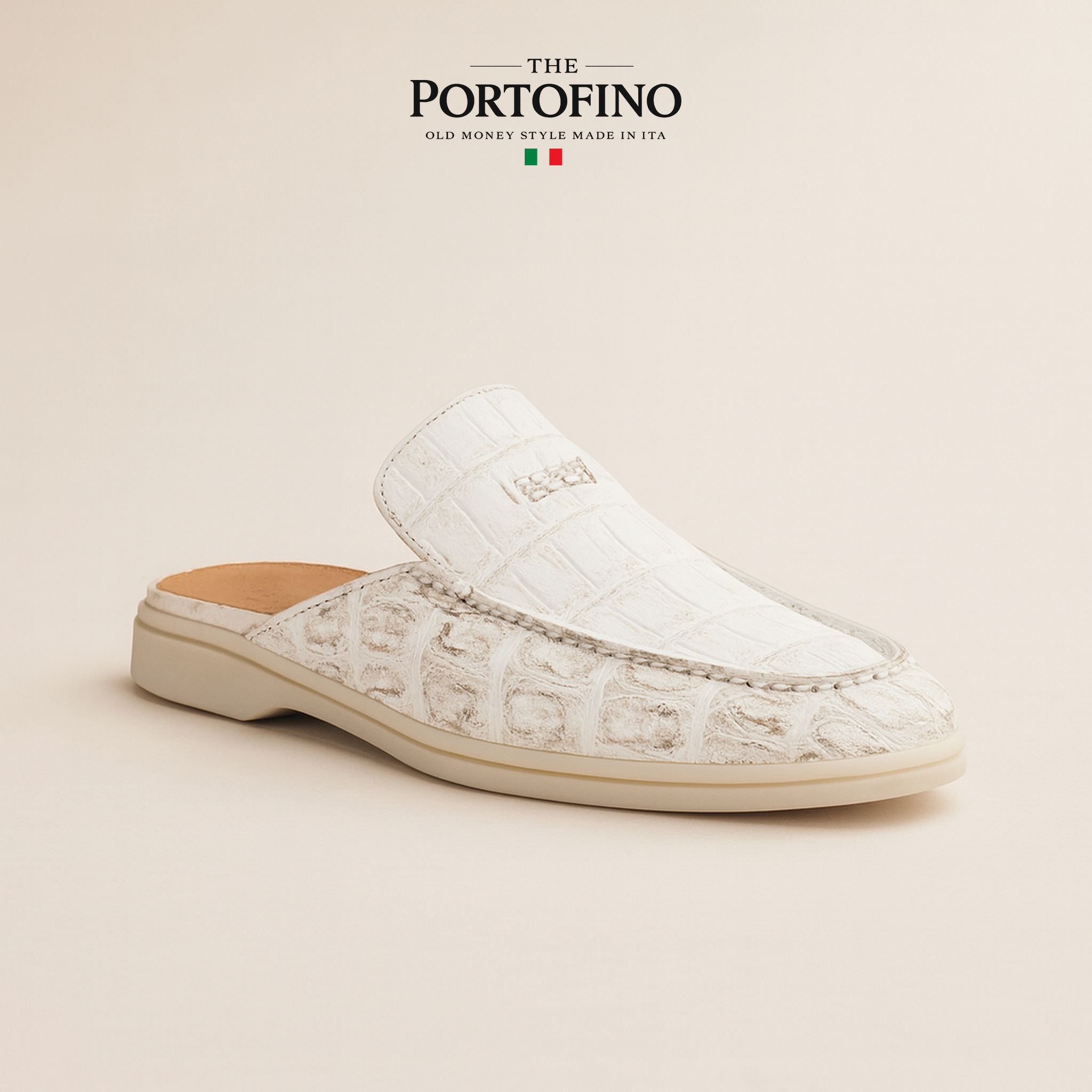 Ivory Croco Mule