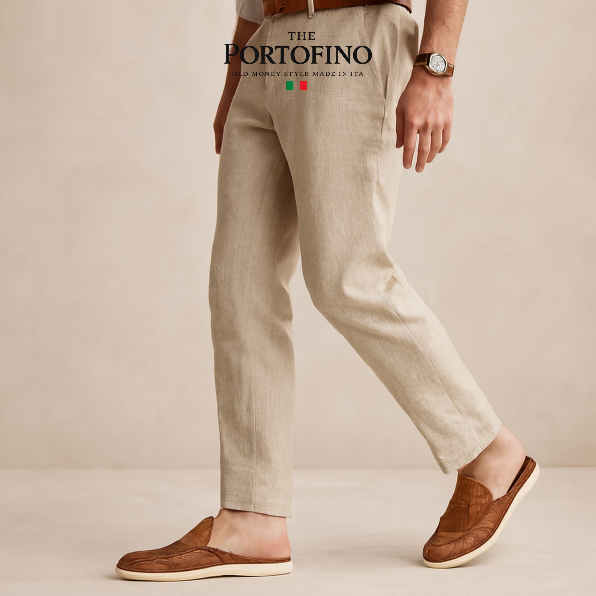 Cognac Croco Mule, worn