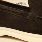 Espresso Riviera Loafer, suede close-up