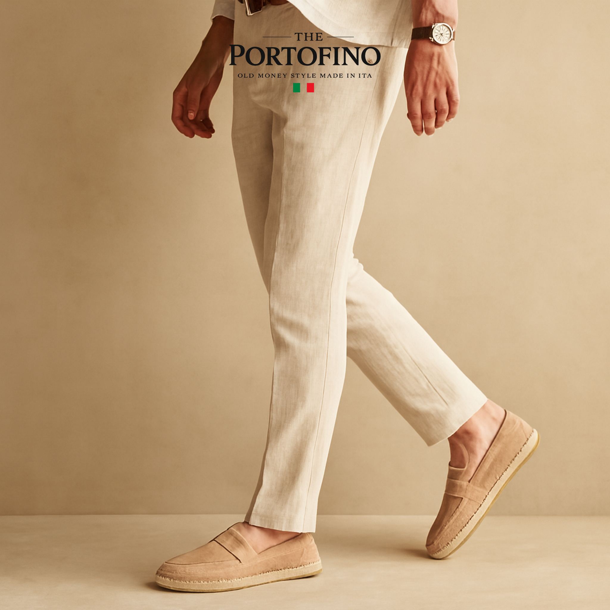 Sand Espadrille Loafer, worn