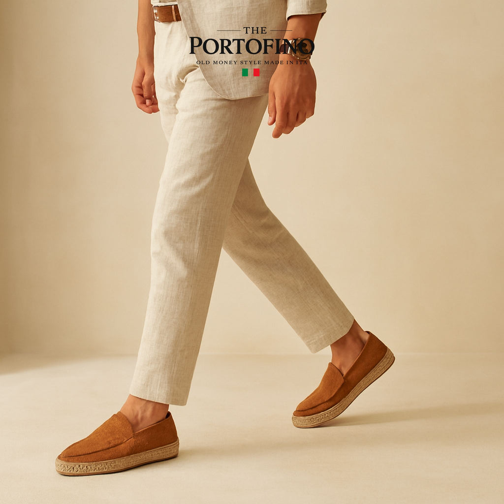 Cognac Espadrille Loafer, worn
