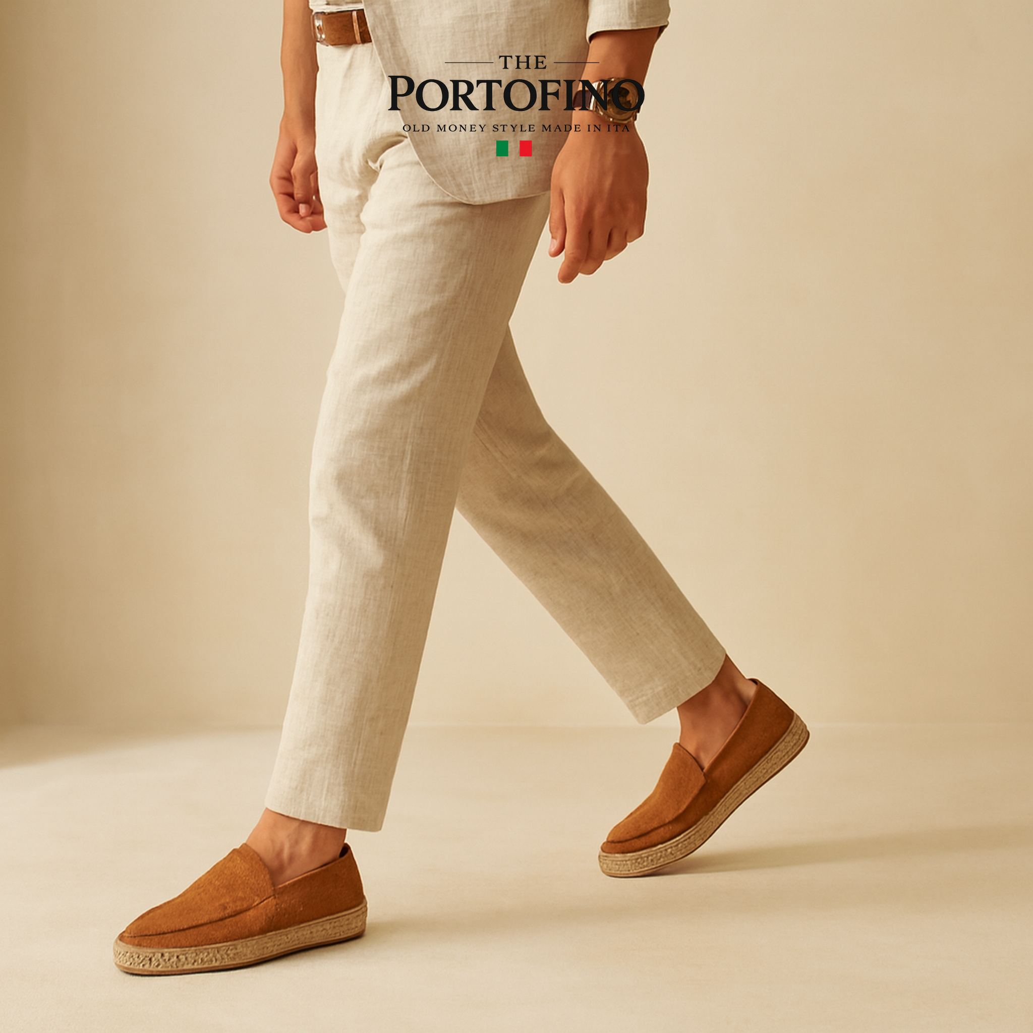 Cognac Espadrille Loafer, worn