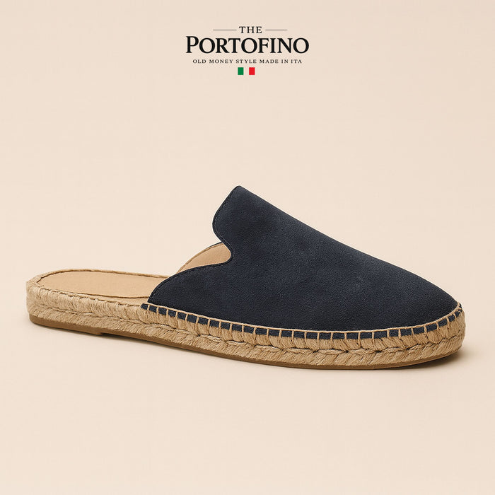 Navy Espadrille Mule