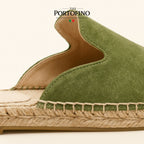 Olive Espadrille Mule, detail