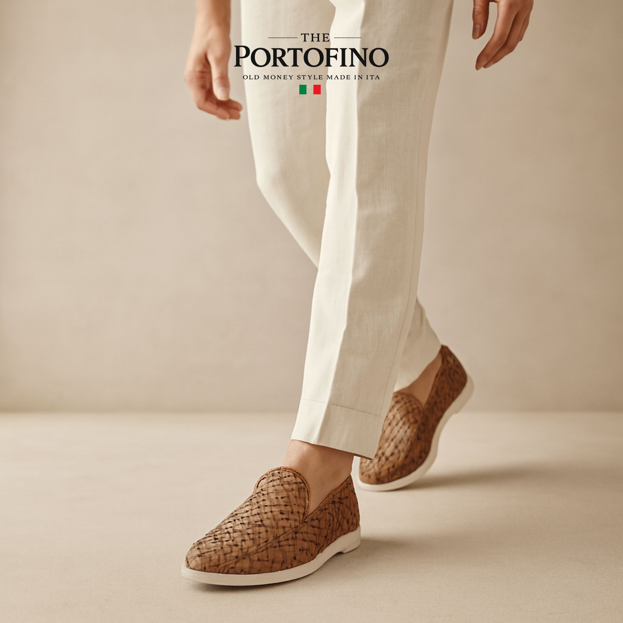 Cognac Woven Loafer, worn