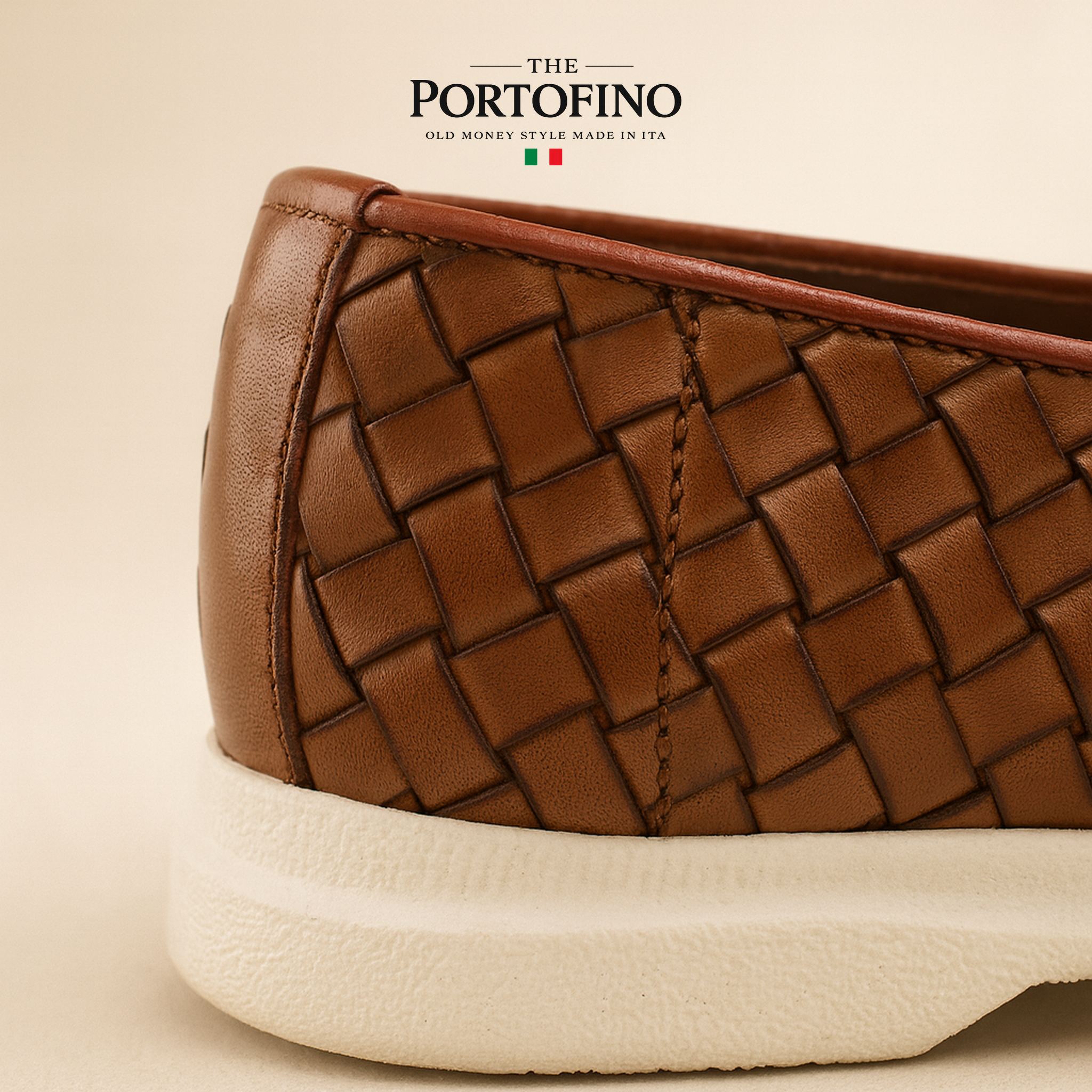 Cognac Woven Loafer, detail