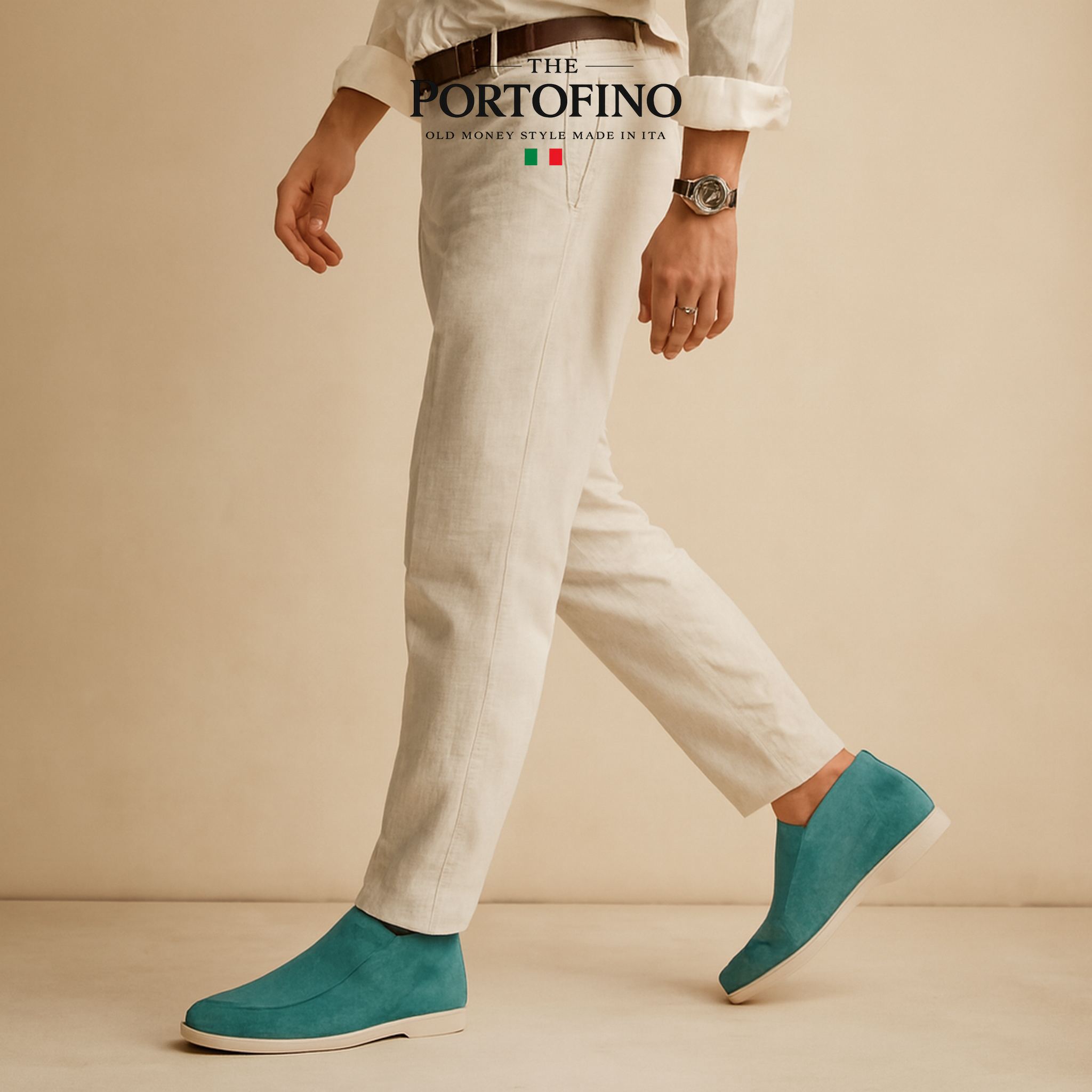 Turquoise Riviera Boot, worn